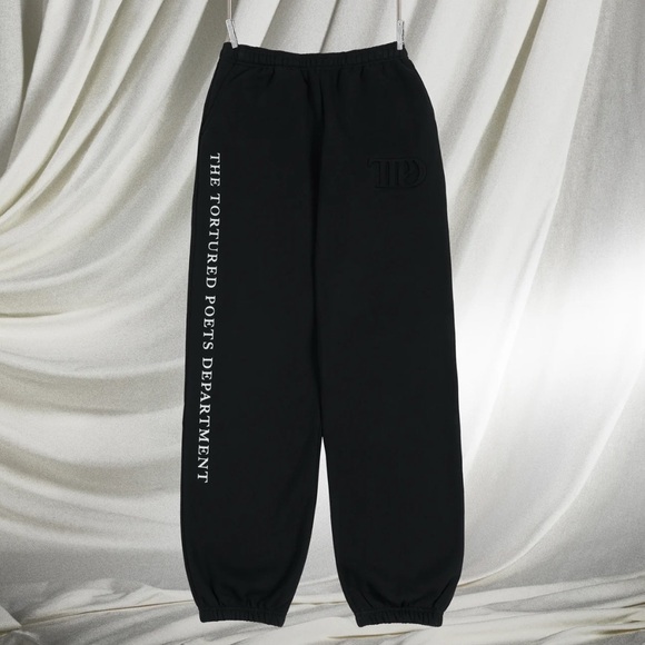 Taylor Swift TTPD Black Sweatpants - Picture 1 of 6
